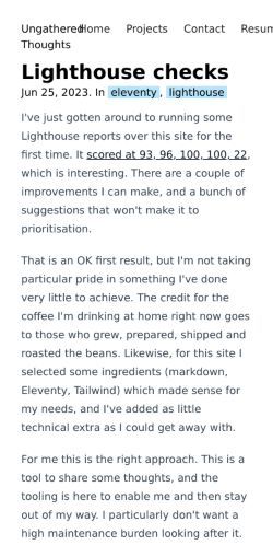 Screenshot of this page on mobile - how meta